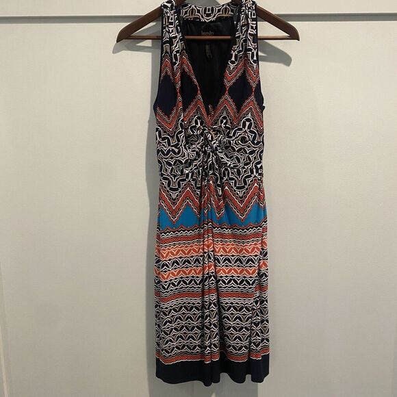 Laundry by Shelli Segal Dress Women Size 2 Shift Sleeveless Twist Front Stretch - Picture 1 of 10